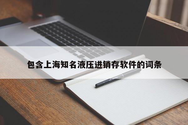 包含上海知名液压进销存软件的词条
